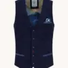 A fish named Fred Waistcoat Pique 34.131 Navy