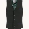 A fish named Fred Men’s Waistcoat Herringbone 34.138 Dark Green