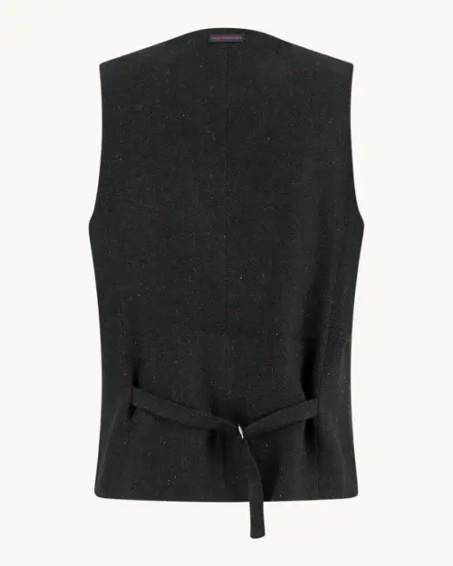 Alternative view of A fish named Fred  Men’s Waistcoat Herringbone 34.138 Dark Green