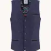 A fish named Fred Men’s Waistcoat Herringbone 34.138 Navy
