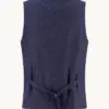 A fish named Fred  Men’s Waistcoat Herringbone 34.138 Navy - Image 3