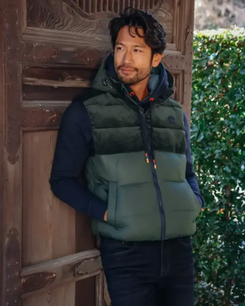 Alternative view of A fish named Fred  Bodywarmer Rib 34.161 Dark Green