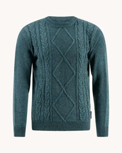 Alternative view of A fish named Fred  Pullover Cable 34.501 Forest Green
