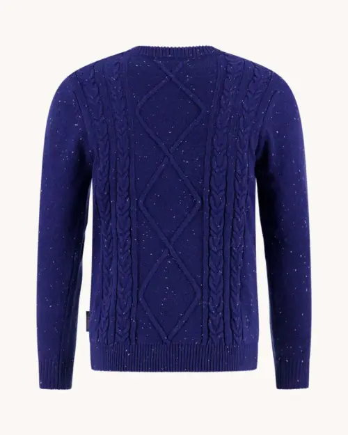 Alternative view of A fish named Fred  Pullover Cable 34.501 Night Sky Blue