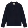 Dstrezzed Zac Polo Oversized Knitwear 406072 Navy Melange - Image 2