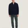Dstrezzed Zac Polo Oversized Knitwear 406072 Navy Melange - Image 2