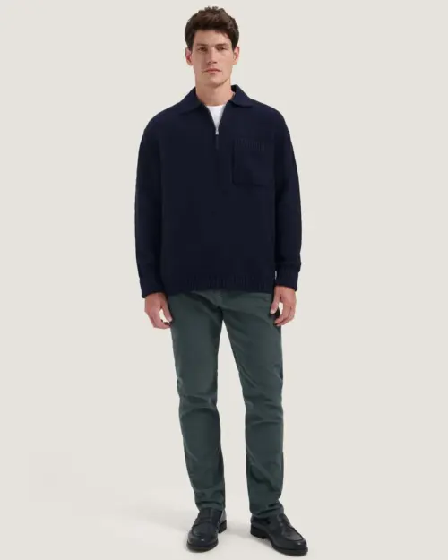Alternative view of Dstrezzed Zac Polo Oversized Knitwear 406072 Navy Melange