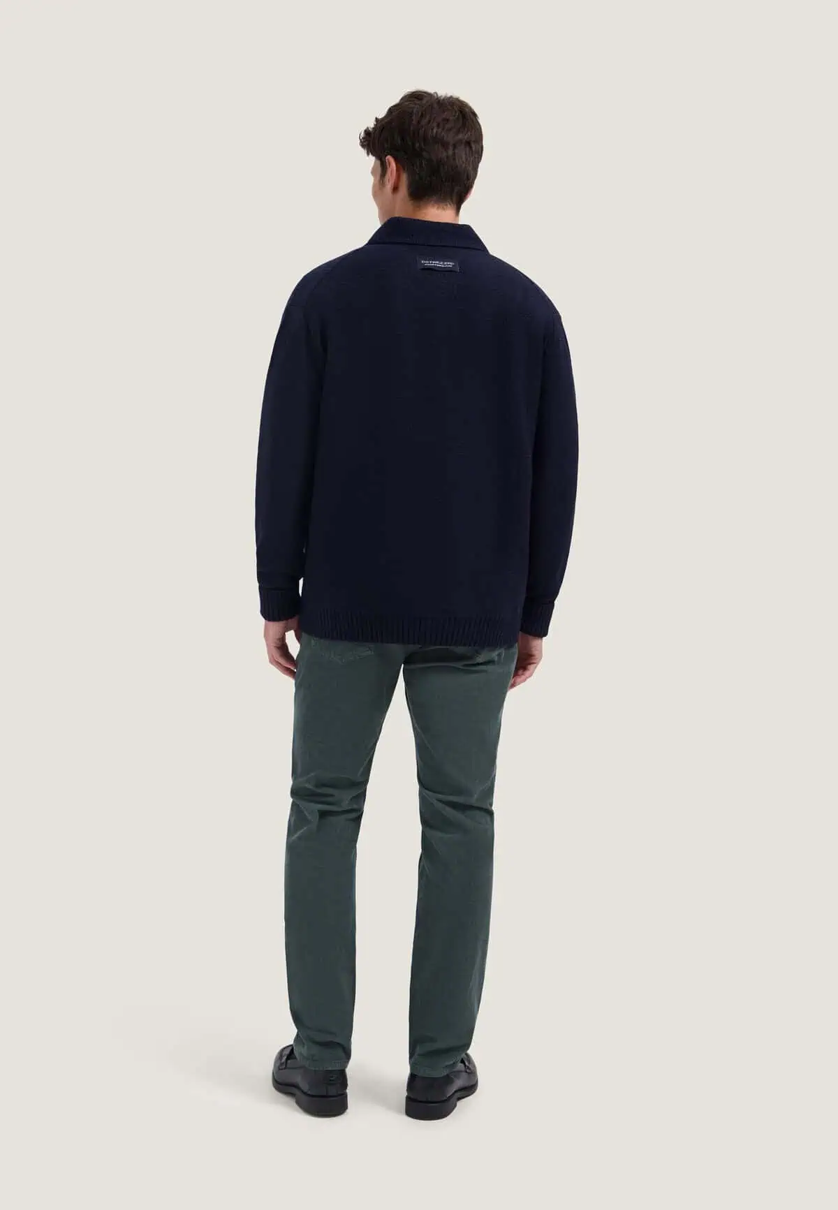 Dstrezzed Zac Polo Oversized Knitwear 406072 Navy Melange - Image 4